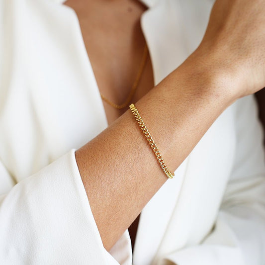 Pulseira de Homem em Ouro 19kl com Malha Barbela (20cm) - Loja do Ouro