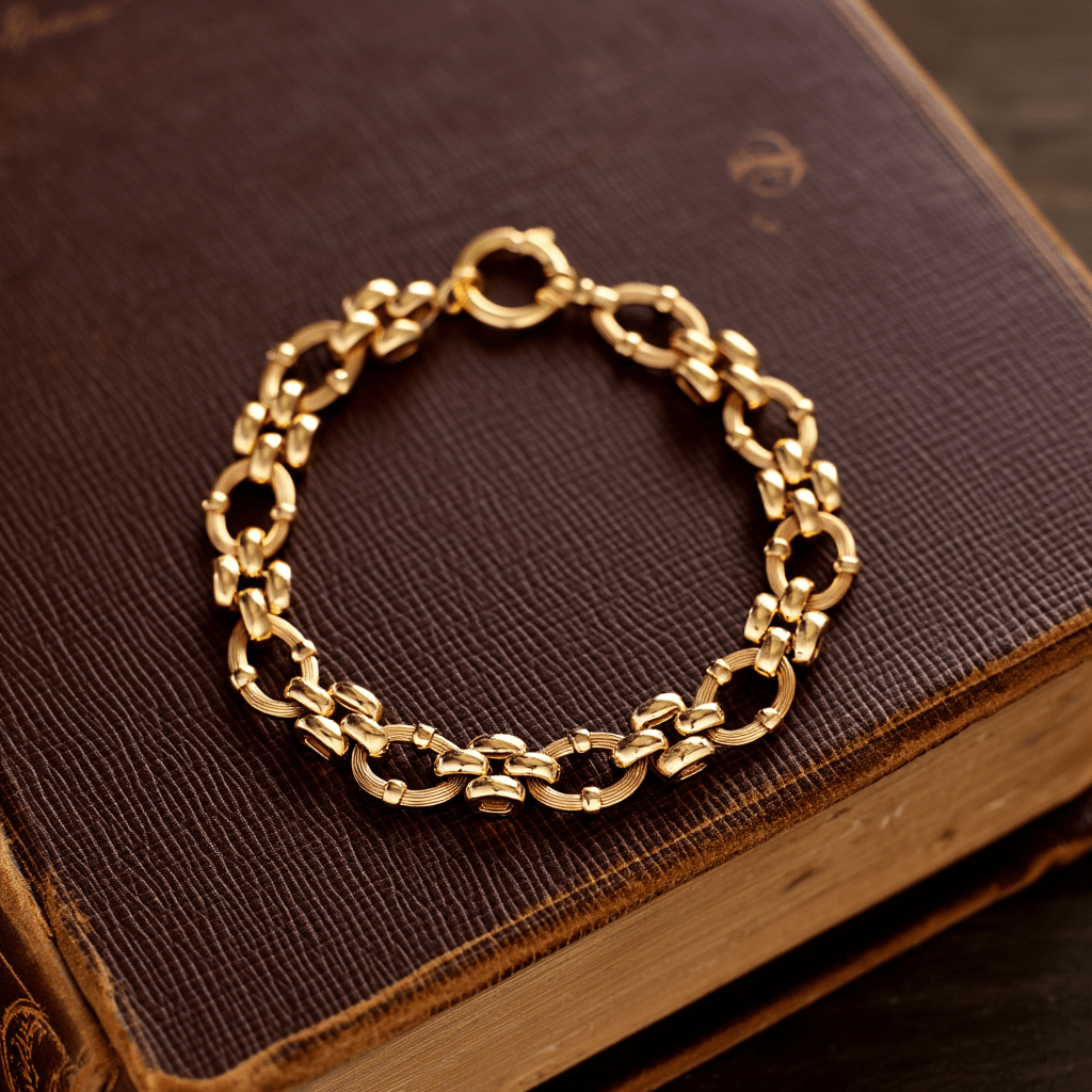 Pulseira em Ouro 19kl com Elos Trabalhados (19cm) - Loja do Ouro
