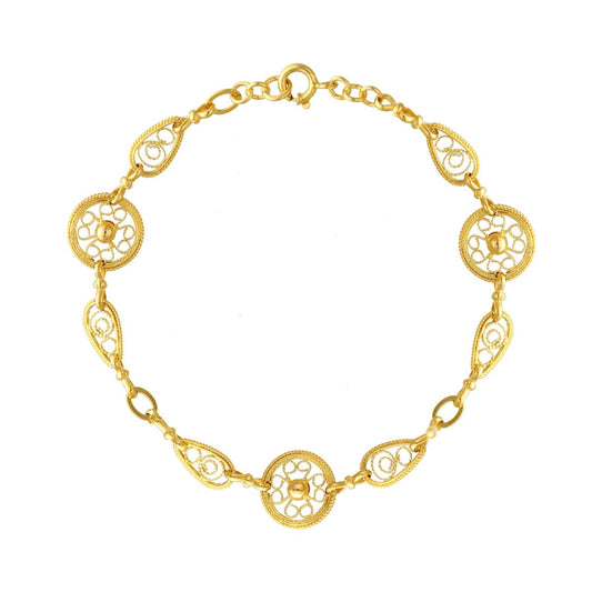 Pulseira Filigrana em Ouro 19kl (21cm) - Loja do Ouro