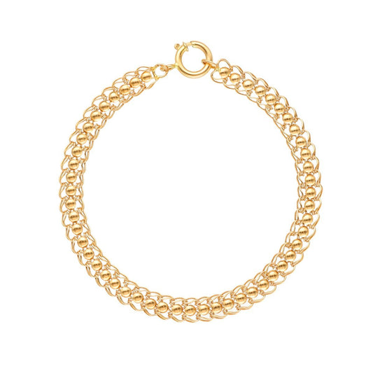 Pulseira Madame Bella em Ouro 19kl (19cm) - Loja do Ouro