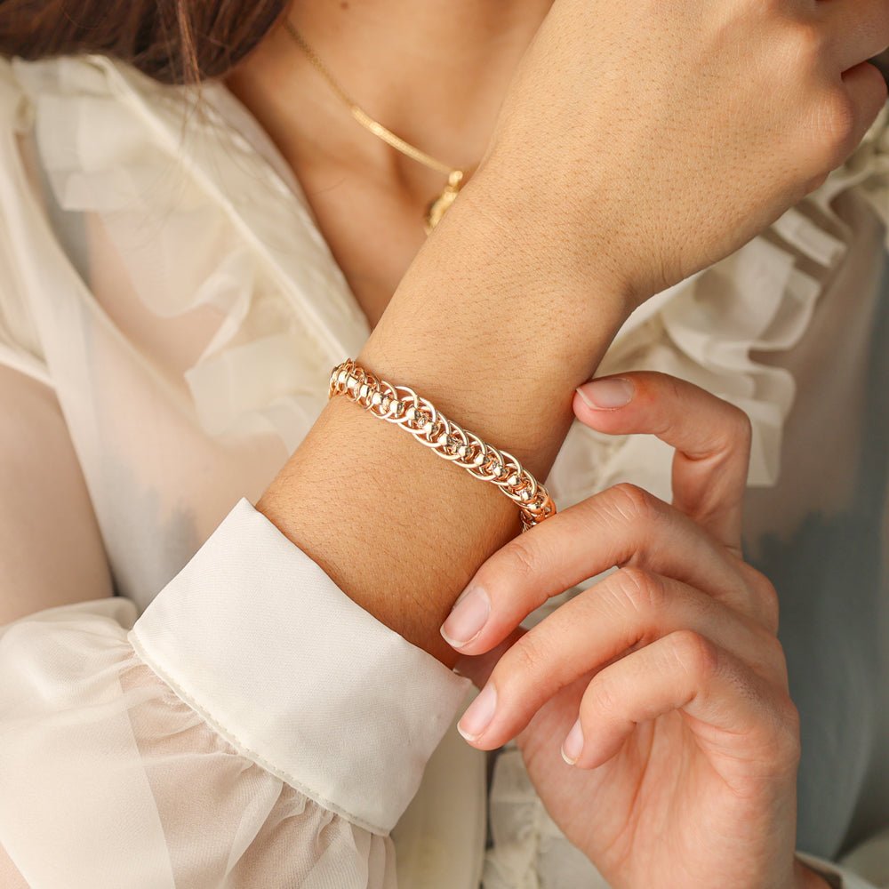 Pulseira Madame Elise em Ouro 19kl (18cm) - Loja do Ouro