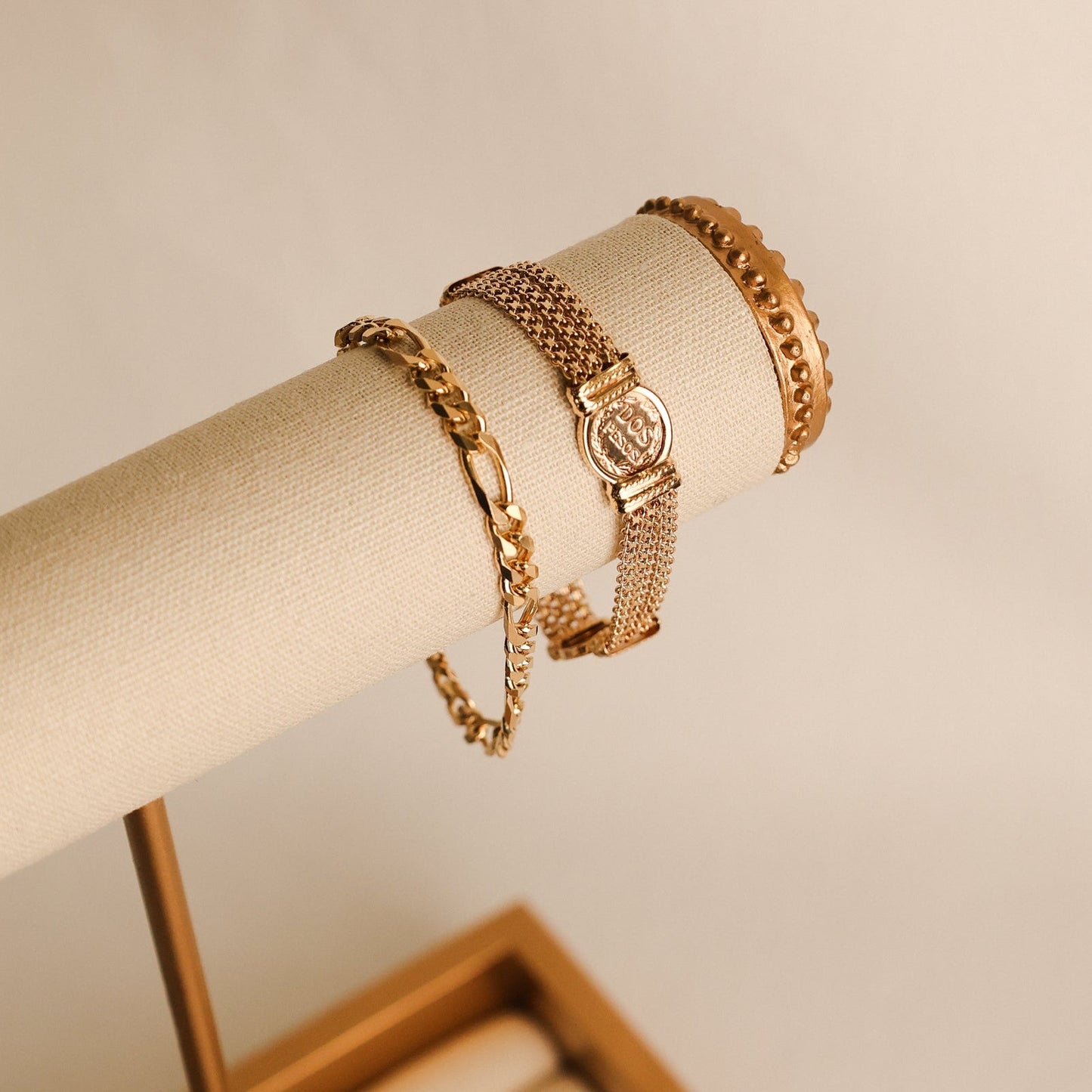 Pulseira Malha 3x1 em Ouro 19kl (18cm) - Loja do Ouro