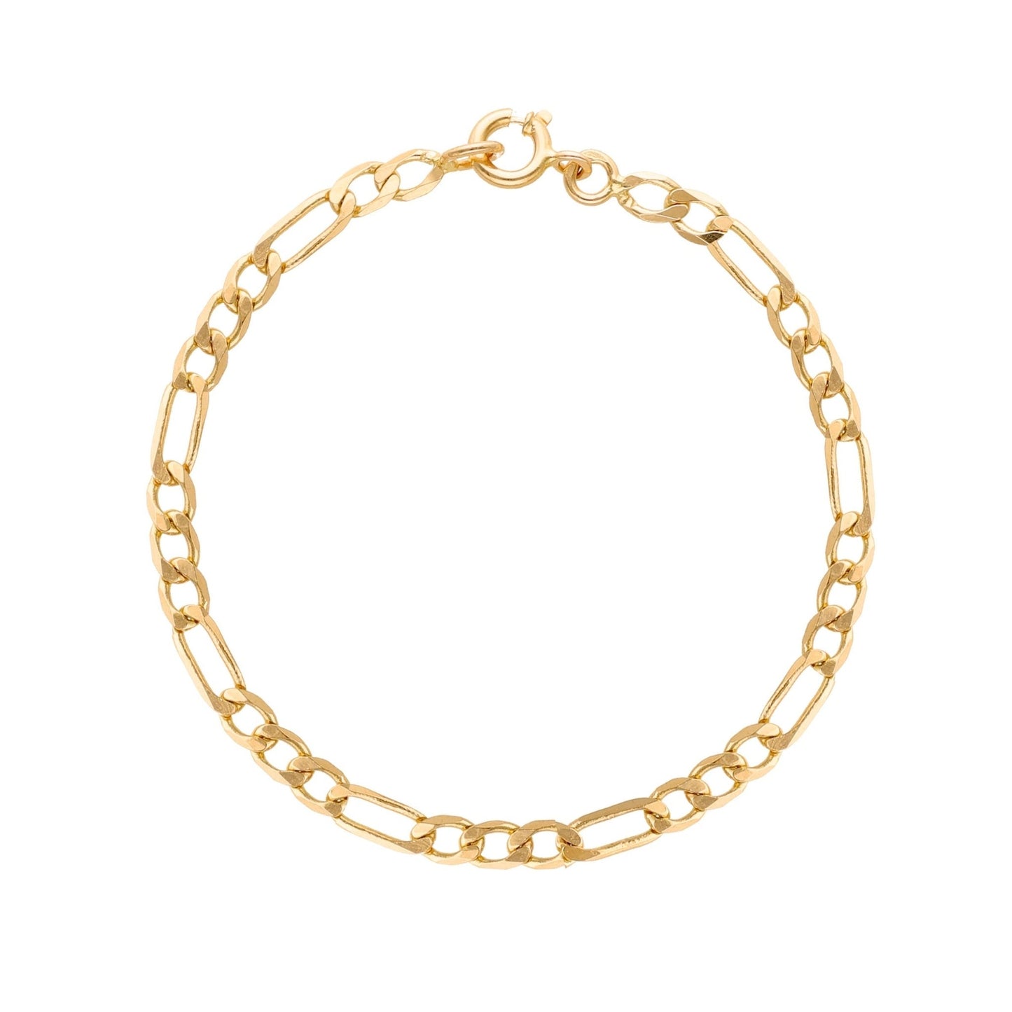 Pulseira Malha 3x1 em Ouro 19kl (20cm) - Loja do Ouro