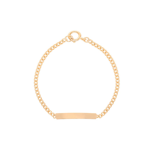 Pulseira Malha Barbela em Ouro 19kl com chapa (14,5cm) - Loja do Ouro