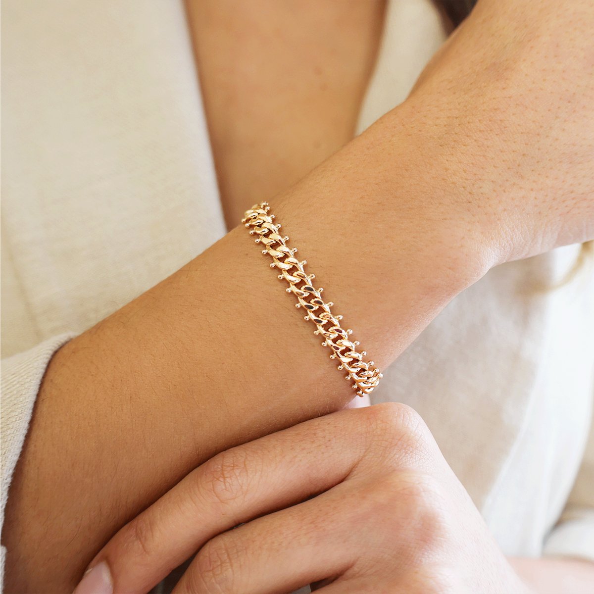 Pulseira Malha Centopeia em Ouro (19cm) - Loja do Ouro