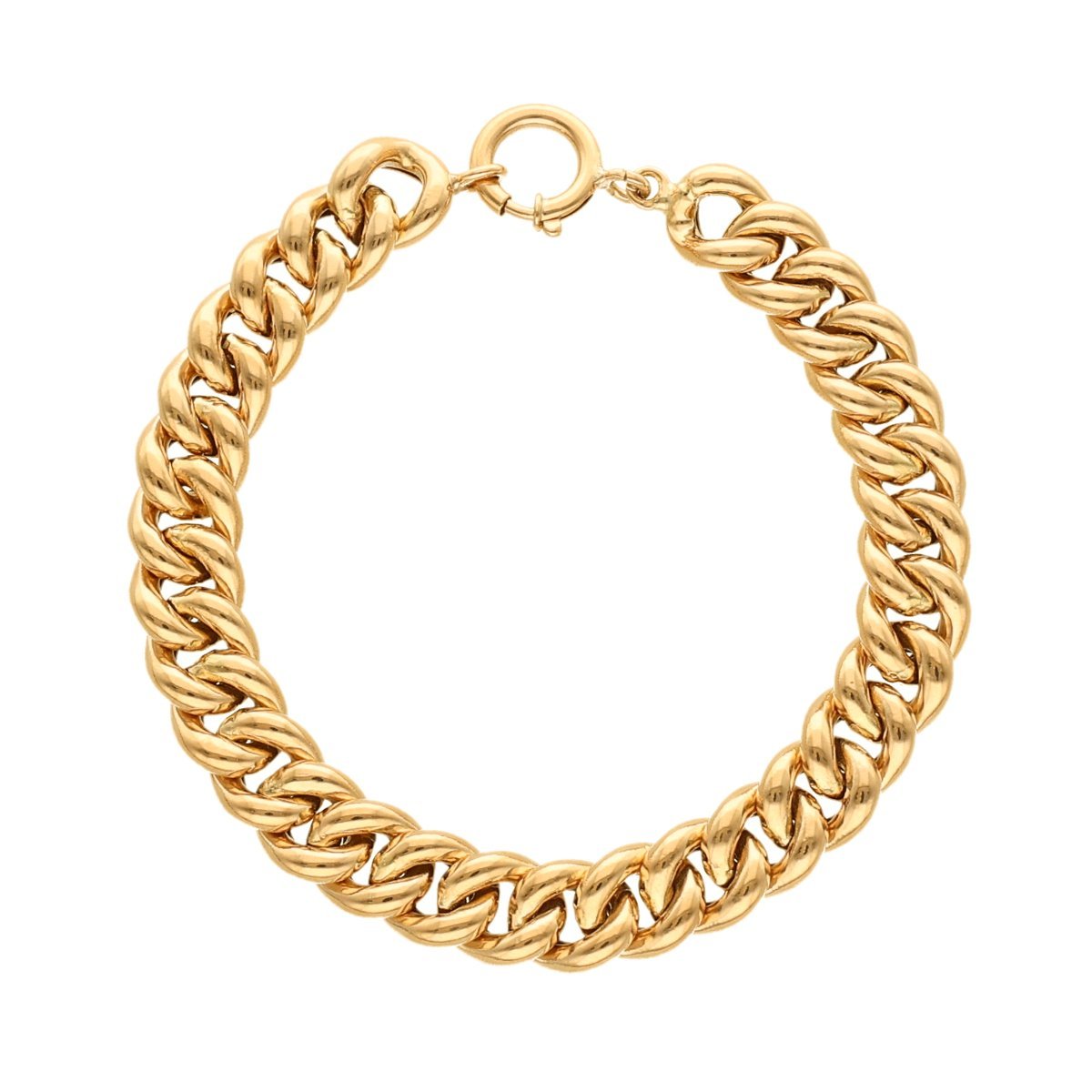 Pulseira Malha Cubana em Ouro 19kl (22cm) - Loja do Ouro