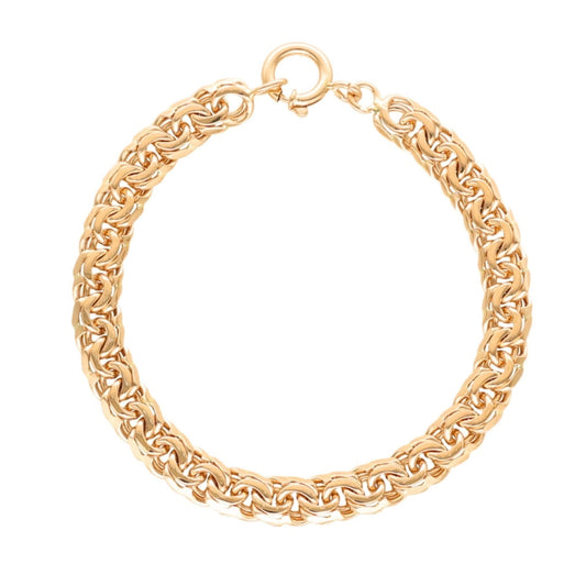 Pulseira Malha Friso em Ouro 19kl (16.5cm) - Loja do Ouro