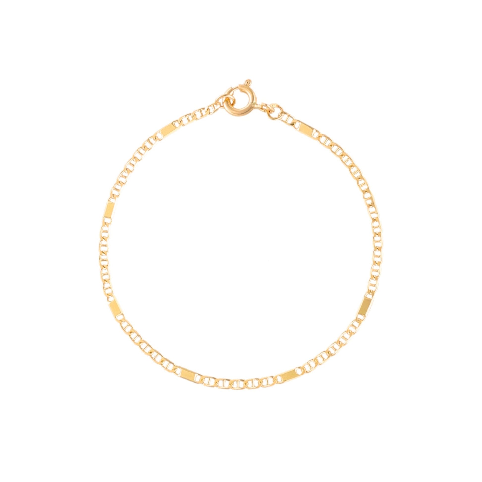 Pulseira Malha Marinheiro em Ouro 19kl para Criança (14cm) - Loja do Ouro