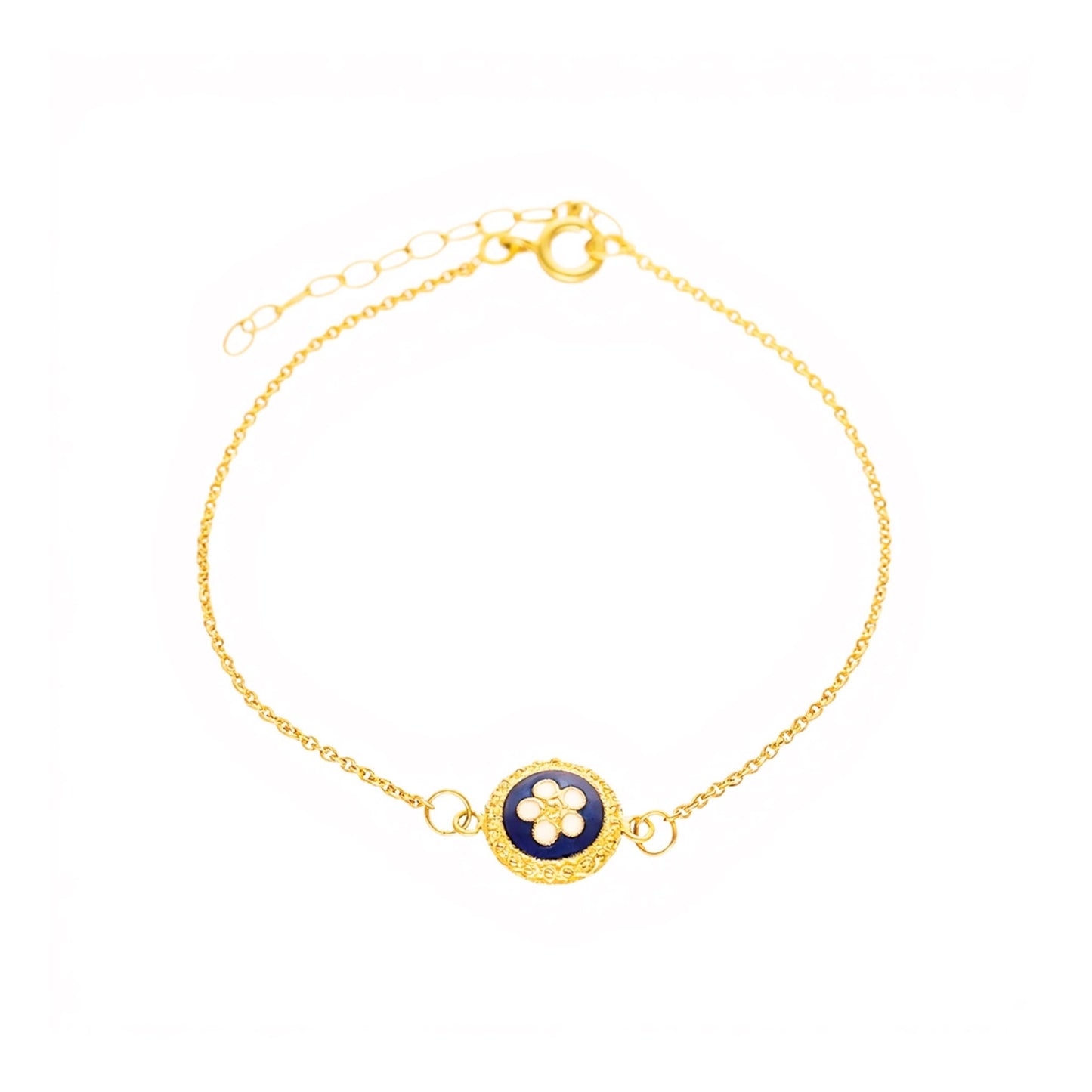 Pulseira Ternura em Prata Dourada (16.5cm) - Loja do Ouro