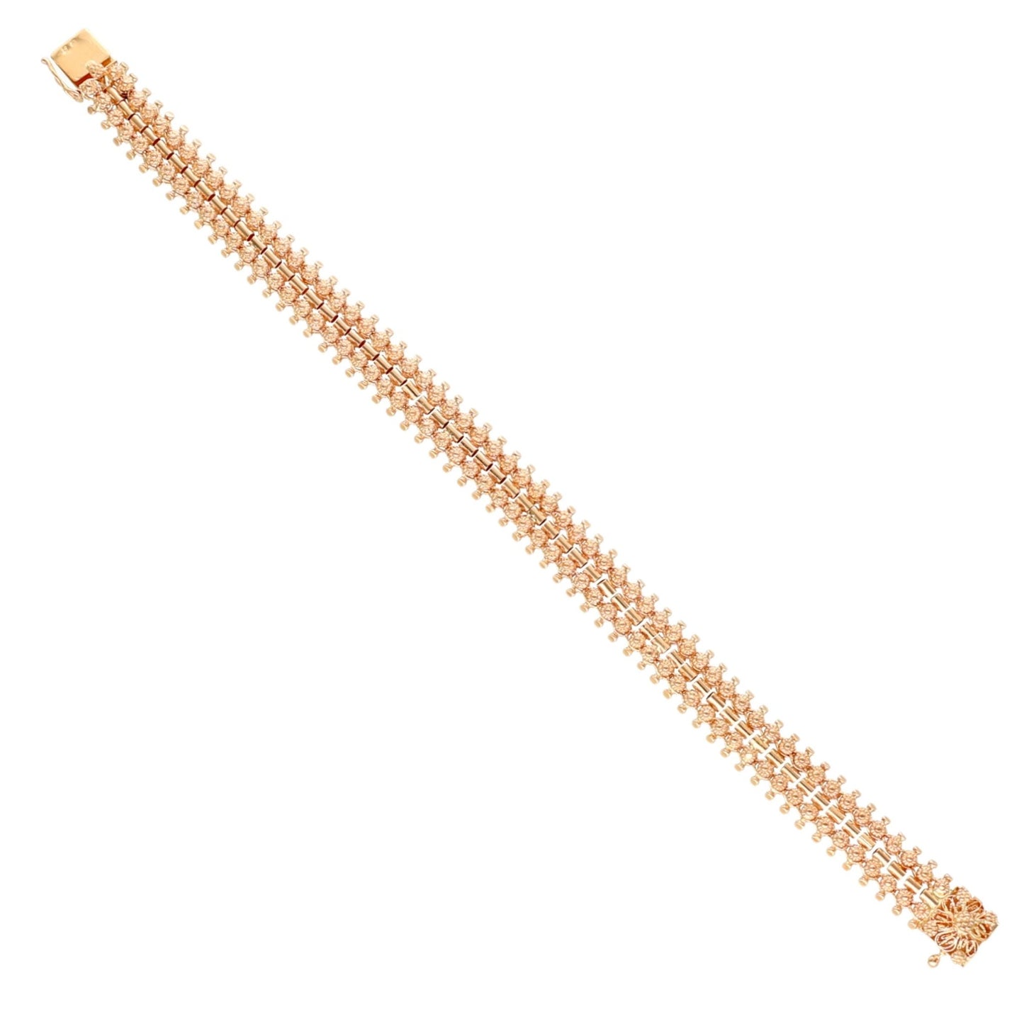 Pulseira Vintage em Ouro 19kl com Caramujos (20cm) - Loja do Ouro