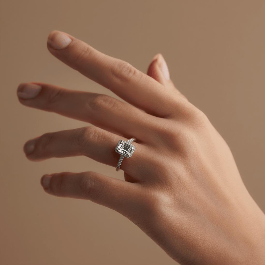 Solitário em Prata com Zircão Grande - Loja do Ouro