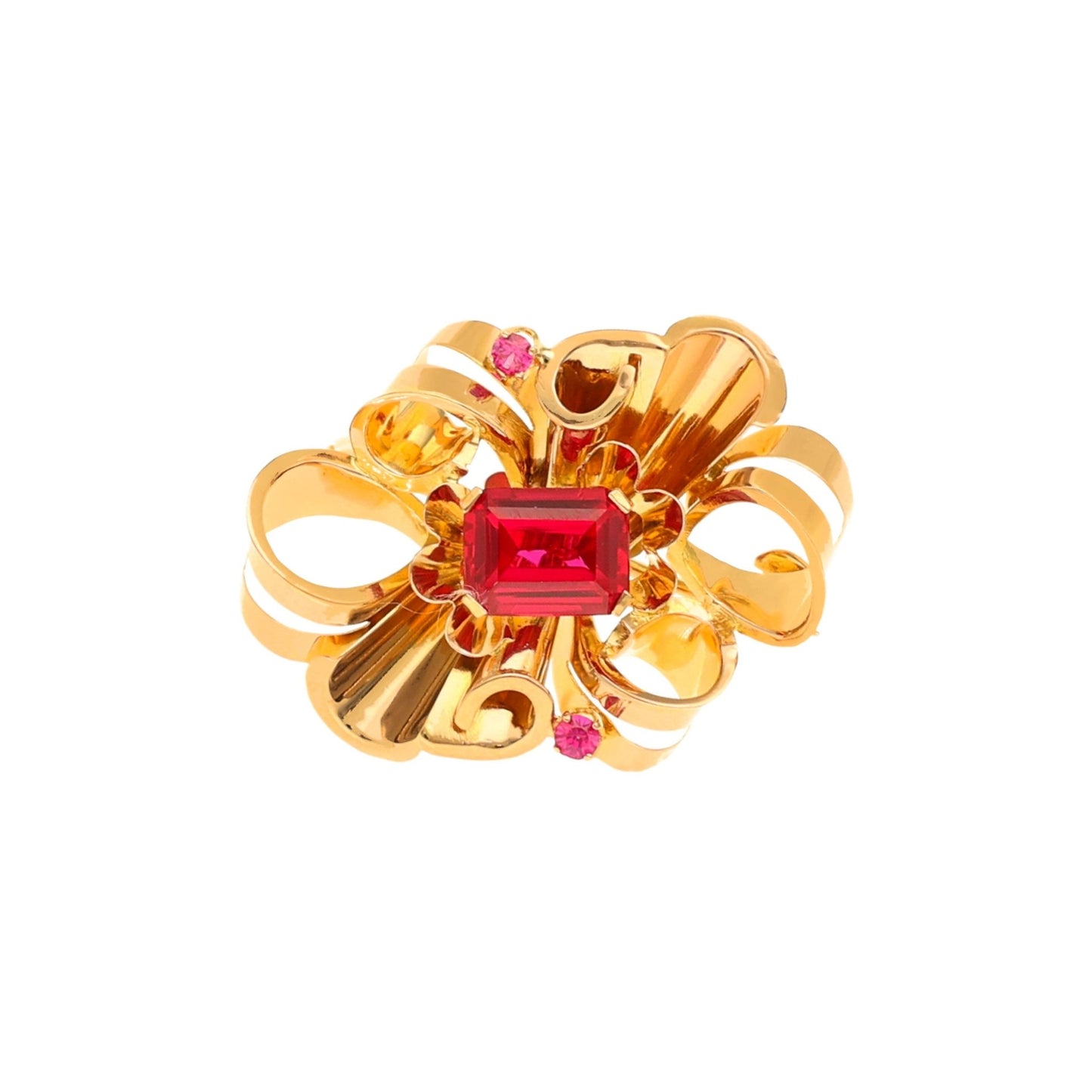 Alfinete em Ouro 19kl com Rubi - Loja do Ouro