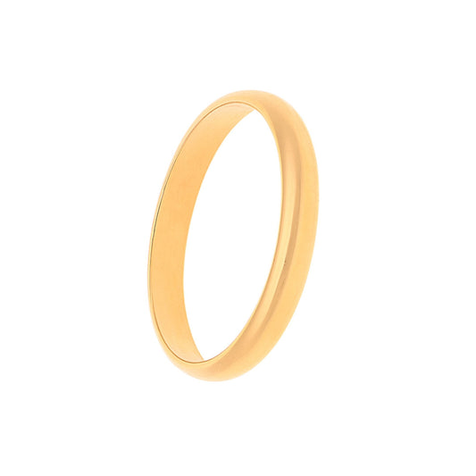 Aliança Meia Cana Amendoada em Ouro 19kl - 3mm (T25) - Loja do Ouro