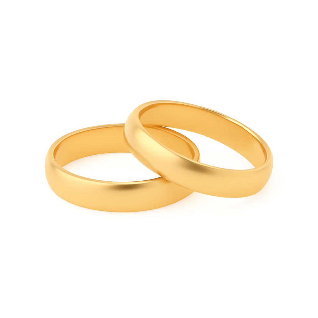 Aliança Meia Cana em Ouro 19kl - 4.5mm - Loja do Ouro