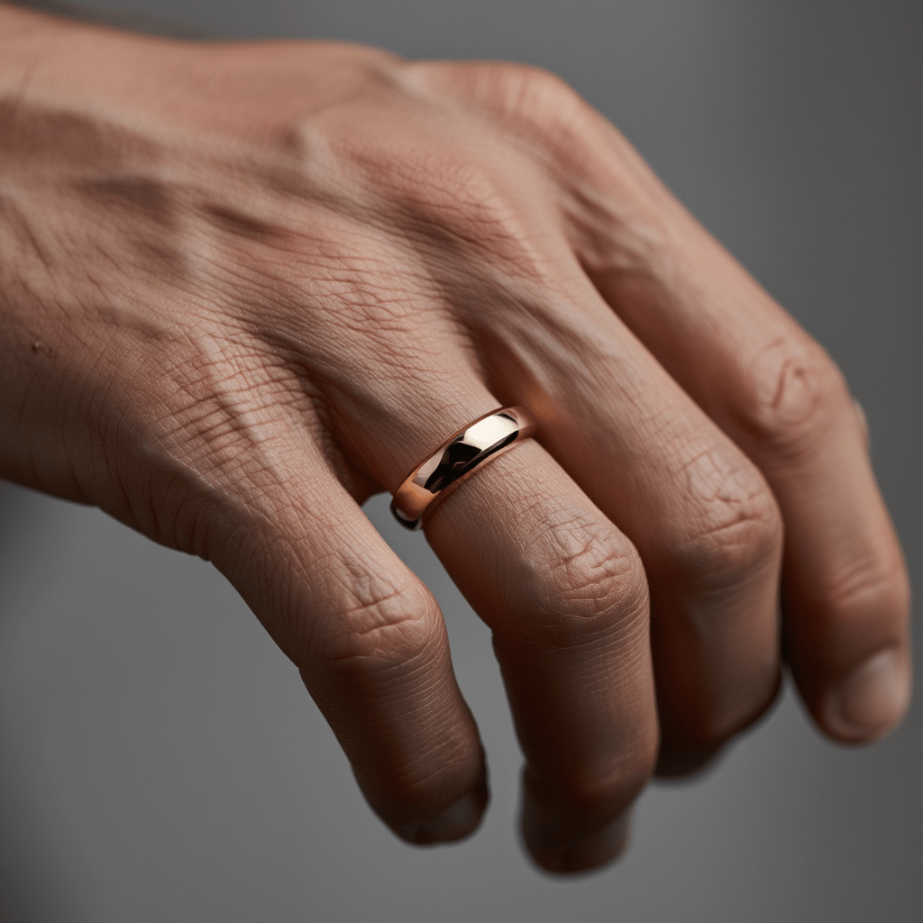 Aliança Meia Cana em Ouro 19kl - 4.5mm - Loja do Ouro