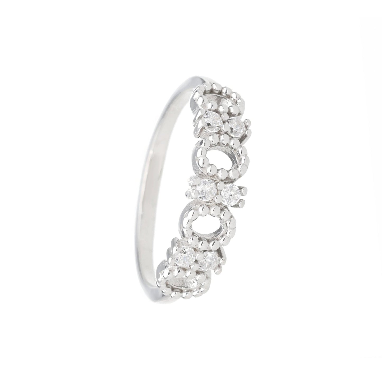 Anel em Prata com Zircónias - Loja do Ouro