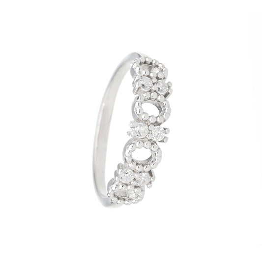 Anel em Prata com Zircónias - Loja do Ouro