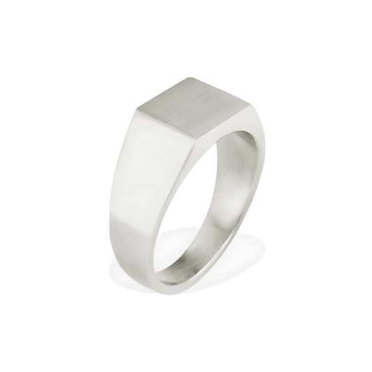 Anel Mesa Quadrada em Aço - Loja do Ouro