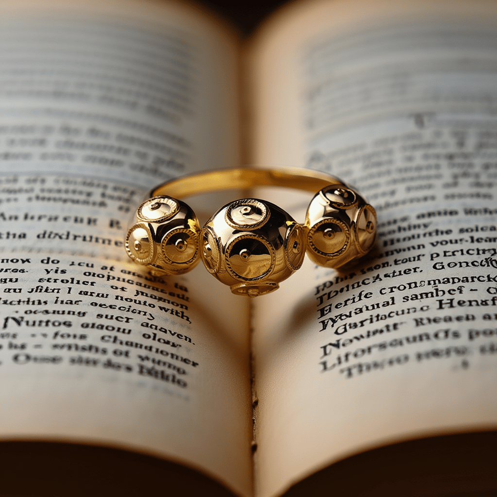 Anel Mouraria em Prata Dourada - Loja do Ouro