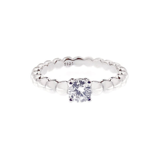 Anel Solitário Dorothy com Zircónia - Loja do Ouro