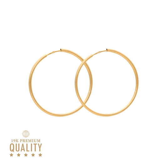 Argolas Médias em Ouro 19kl (2.9cm) - Loja do Ouro