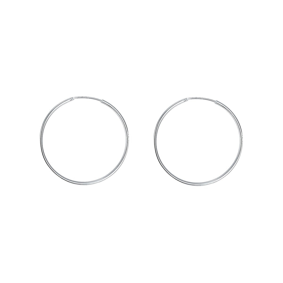 Argolas Médias em Prata (2.2cm) - Loja do Ouro