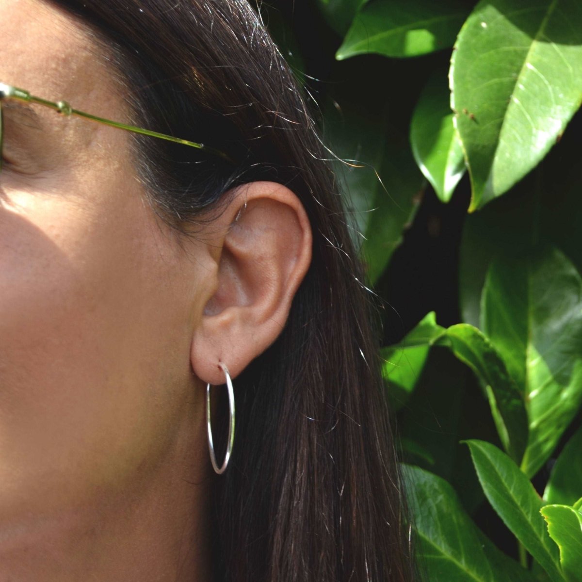 Argolas Médias em Prata (3.3cm) - Loja do Ouro