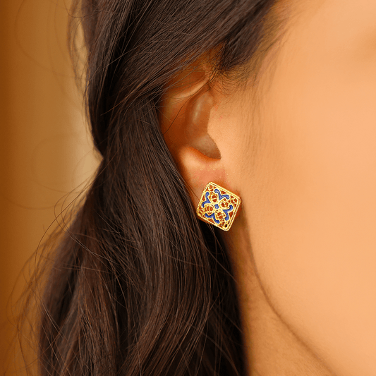 Brincos Alma de Lisboa em Prata Dourada - Loja do Ouro