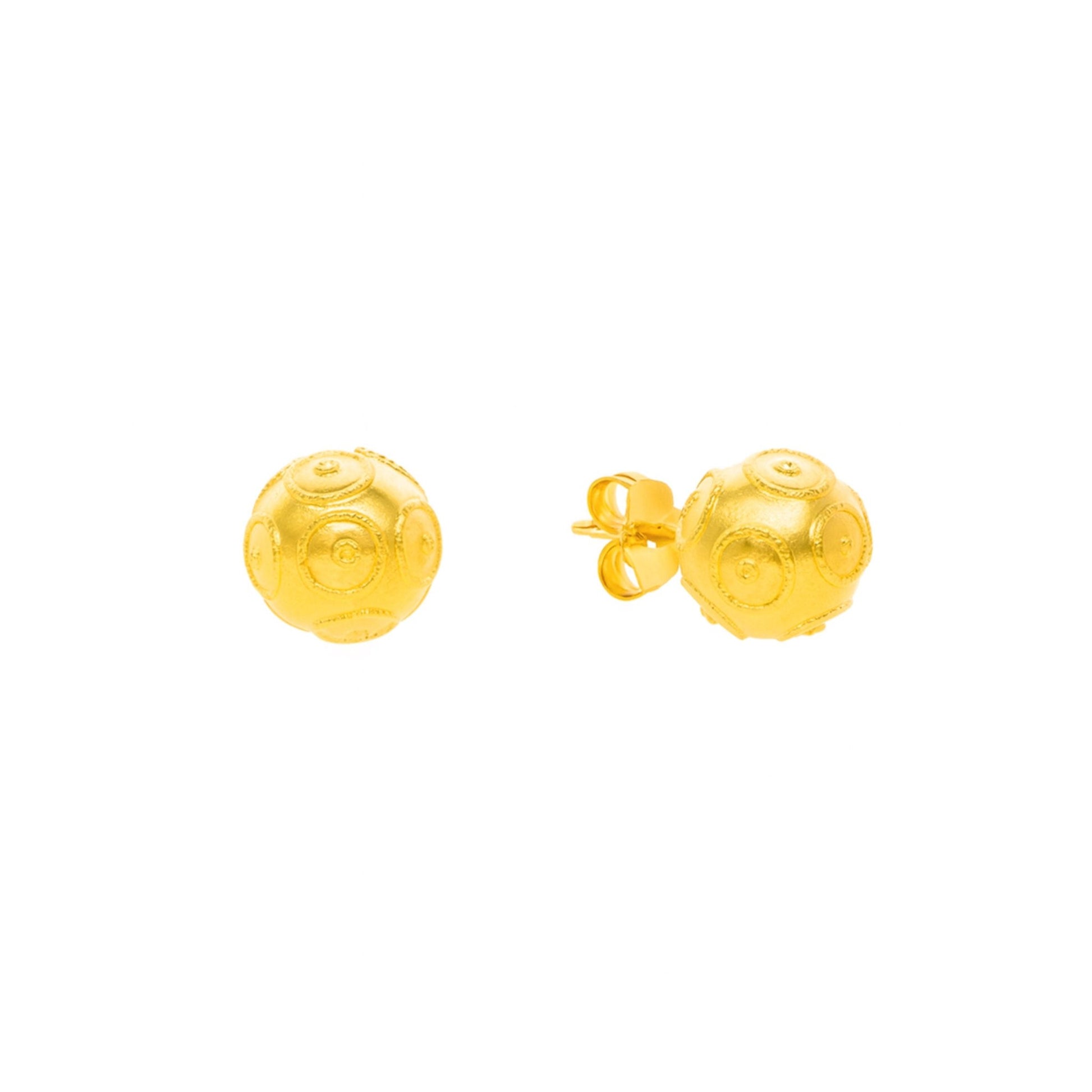 Brincos Contas de Viana em Ouro 19kl (0.9cm) - Loja do Ouro