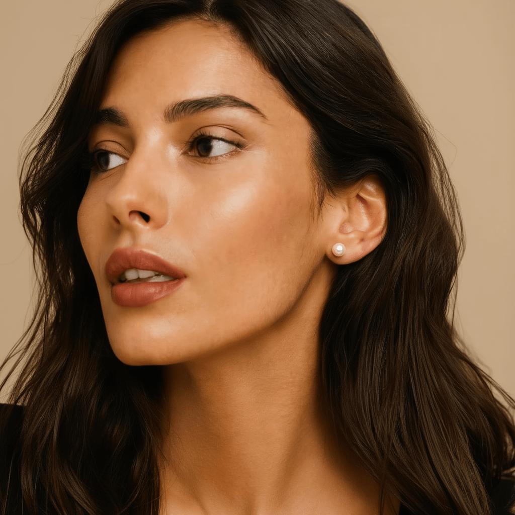 Brincos Pérola em Prata Dourada - Loja do Ouro