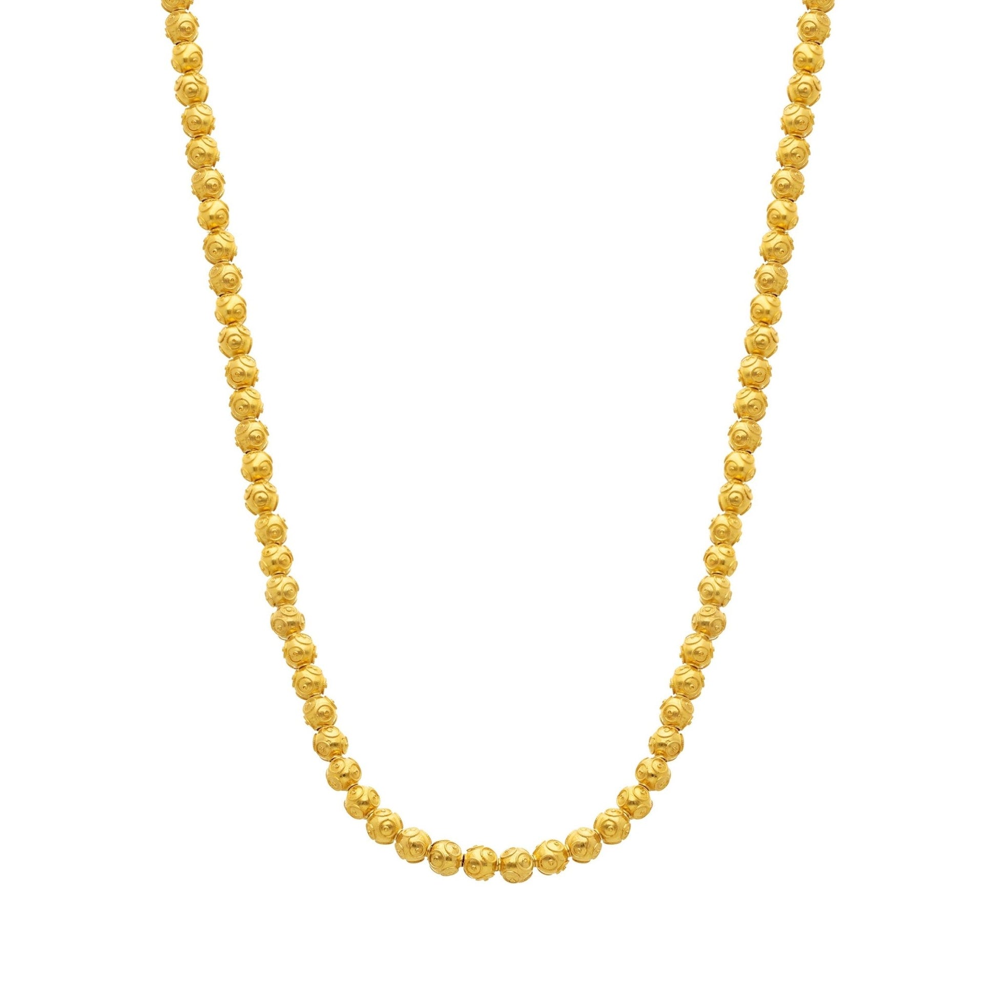Colar Contas de Viana em Ouro 19kl (43cm) - Loja do Ouro