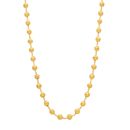 Colar Contas de Viana em Ouro 19kl (49cm) - Loja do Ouro