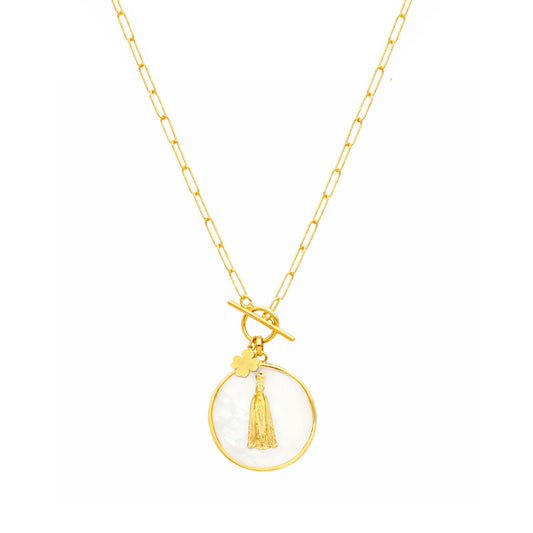 Colar Luz em Prata Dourada com Nossa Senhora (44cm) - Loja do Ouro