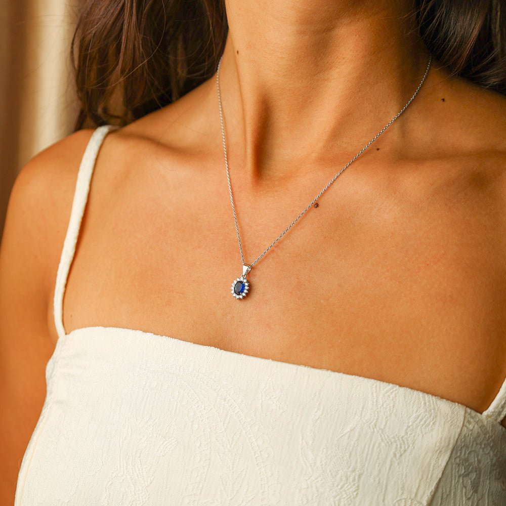 Conjunto Fio e Brincos Lady Di em Prata (43cm) - Loja do Ouro