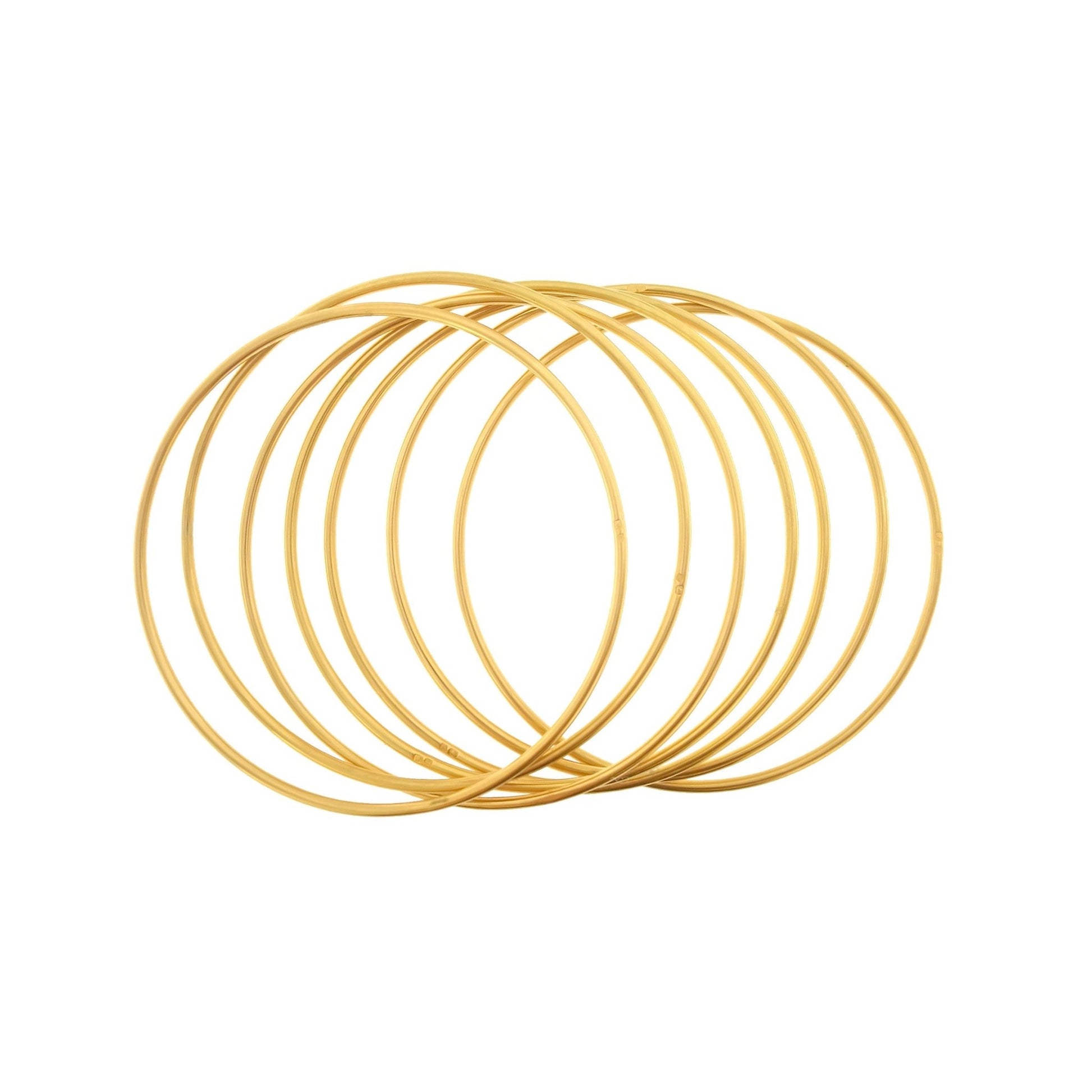 Conjunto Pulseiras Sete Escravas em Ouro 19kl (6.7cm) - Loja do Ouro