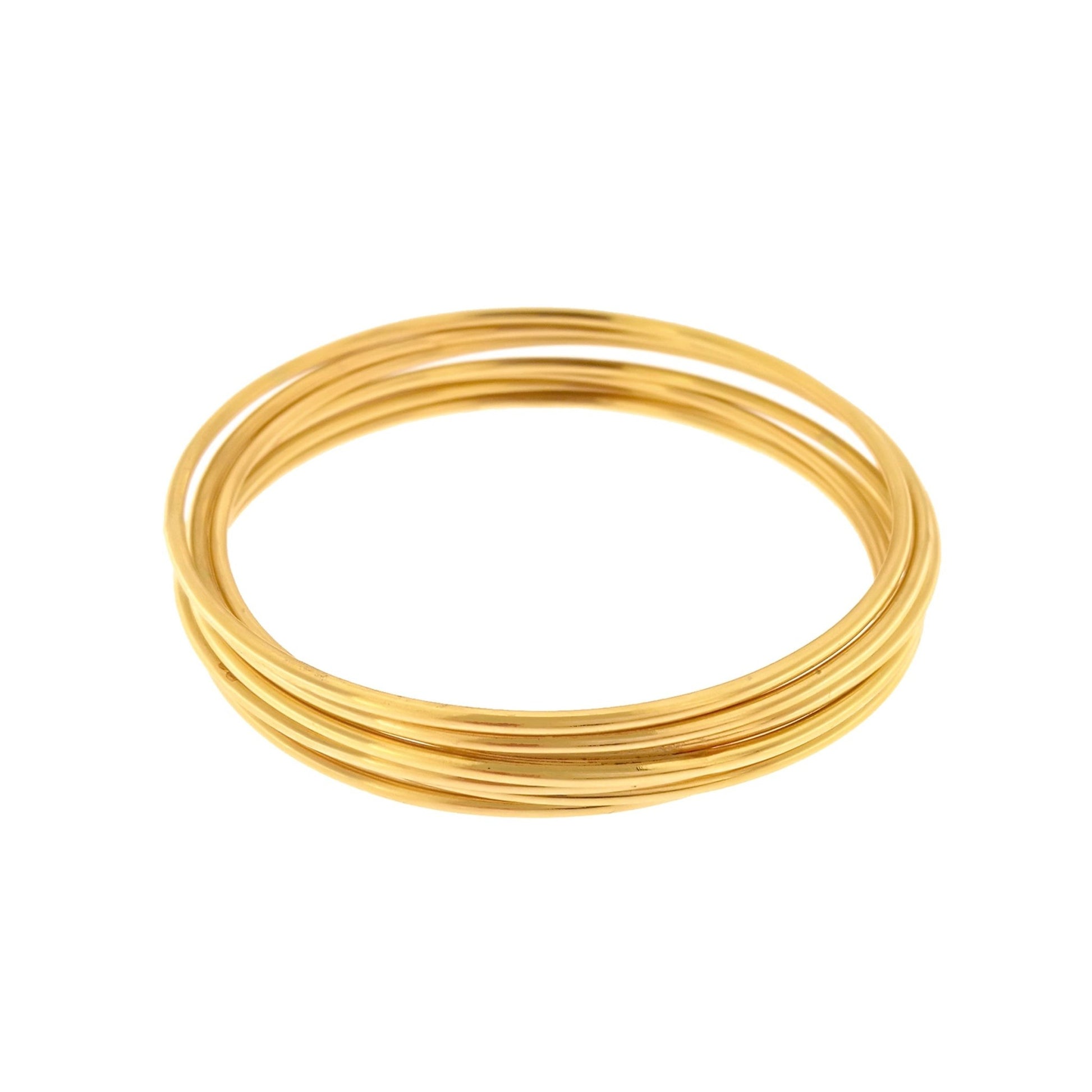 Conjunto Pulseiras Sete Escravas em Ouro 19kl (6.7cm) - Loja do Ouro