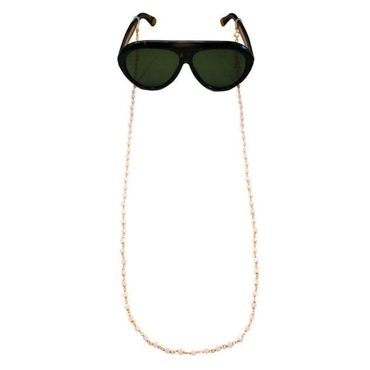 Corrente Glamour com Contas Rosa - Loja do Ouro