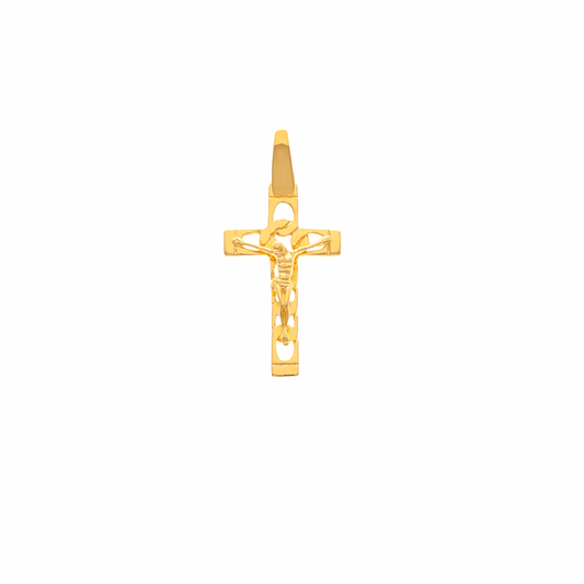 Crucifixo em Ouro 19kl com Efeito Corrente (3.6cm) - Loja do Ouro