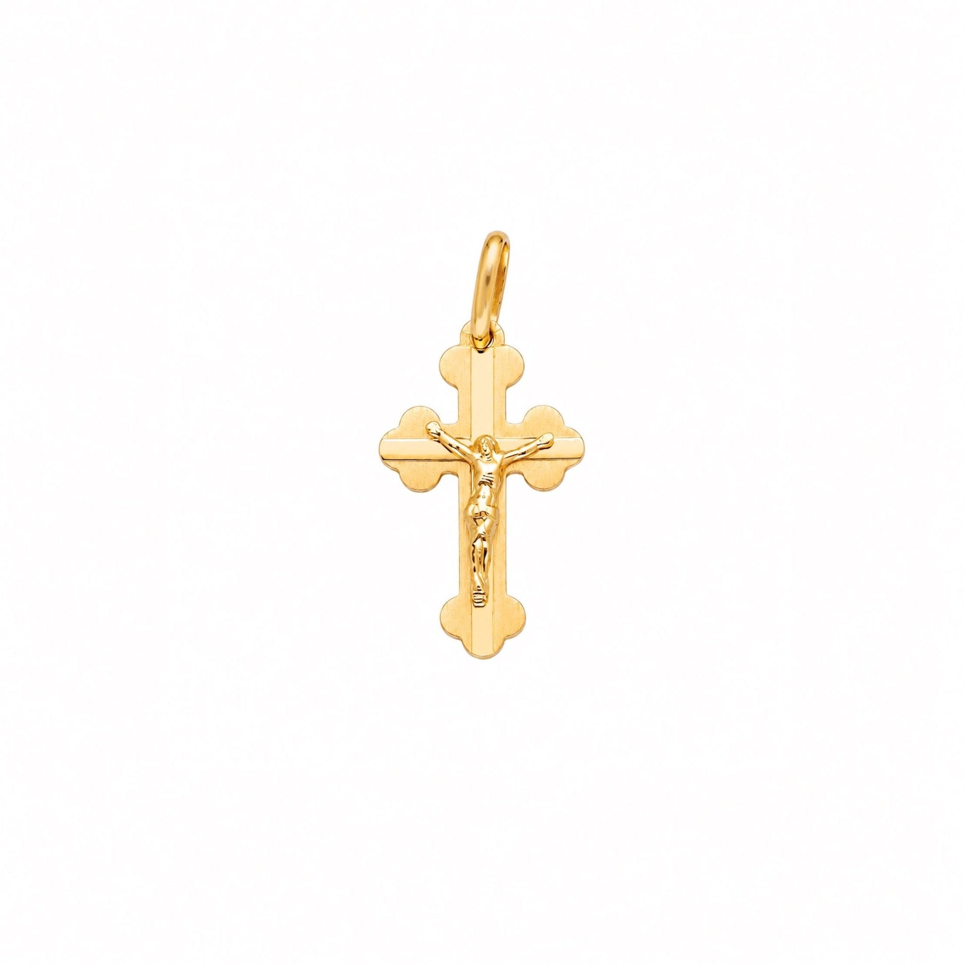 Crucifixo em Ouro 19kl com Efeito Escovado (2cm) - Loja do Ouro
