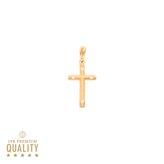 Cruz em Ouro 19kl com Zircónias (1.6cm) - Loja do Ouro