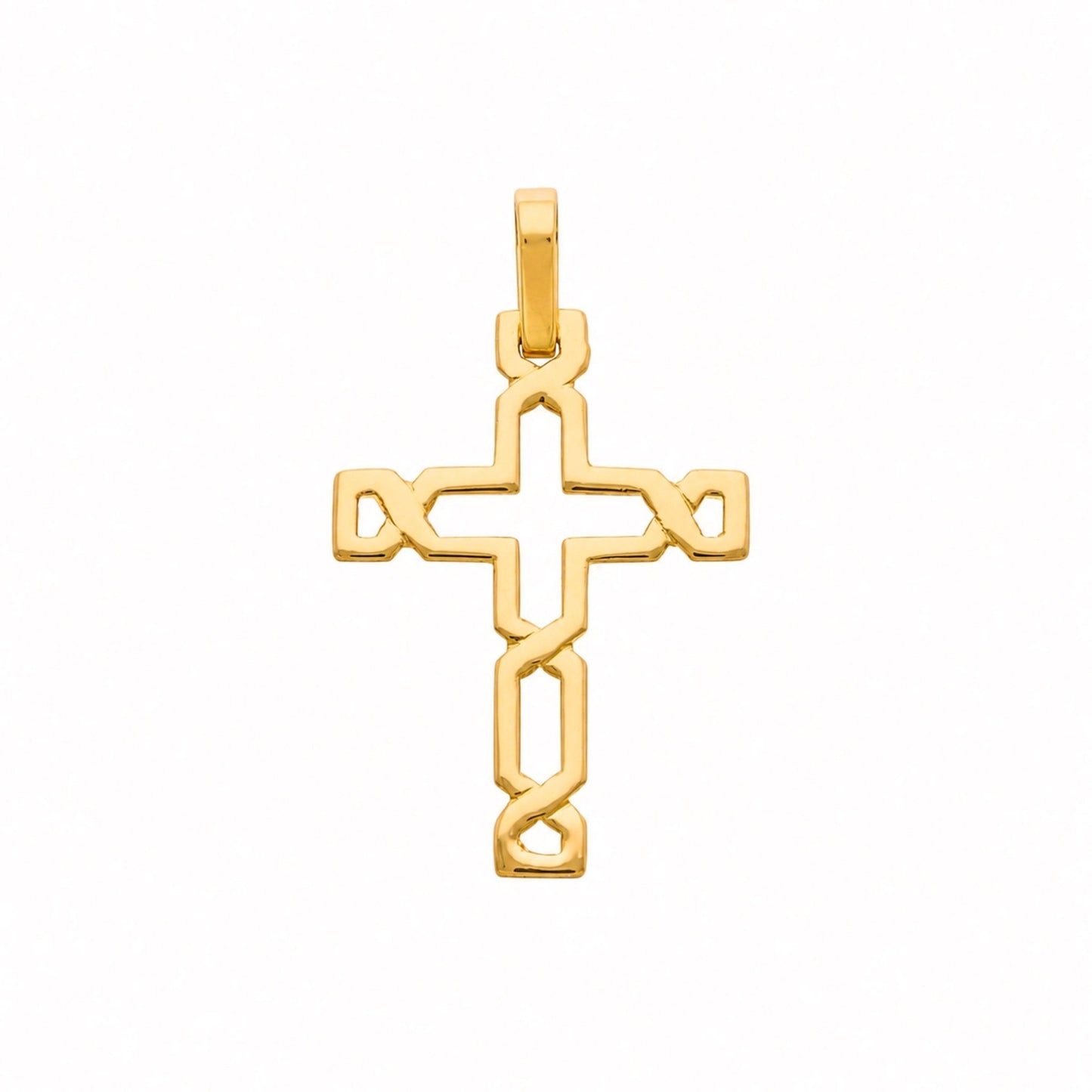 Cruz Entrelaçada em Ouro 19kl (3.38cm) - Loja do Ouro