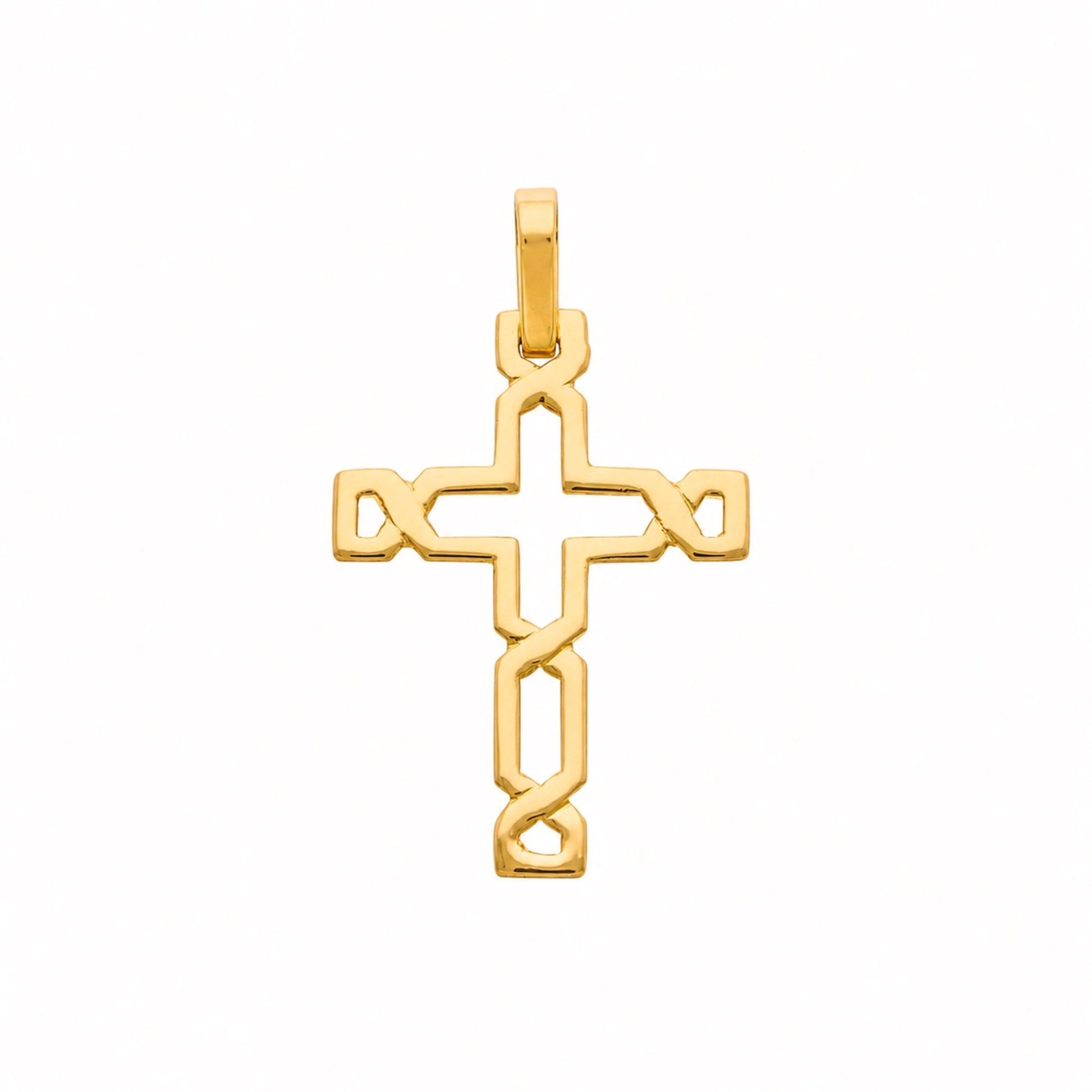Cruz Entrelaçada em Ouro 19kl (3.38cm) - Loja do Ouro