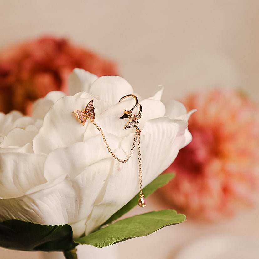 Earcuff Borboleta em Prata Dourada - Loja do Ouro