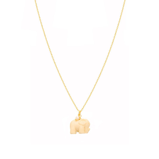 Fio Amuleto White em Prata Dourada (38.5cm) - Loja do Ouro