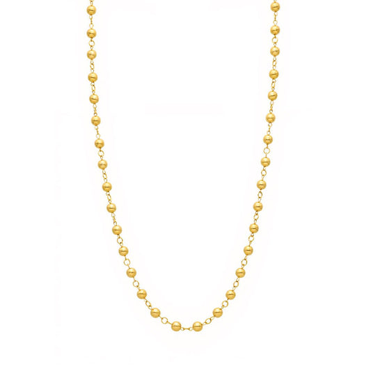 Fio Bolas Lisas em Ouro 19kl (45.5cm) - Loja do Ouro