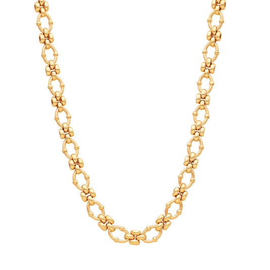 Fio com Elos Trabalhados em Ouro 19kl (43.5cm) - Loja do Ouro