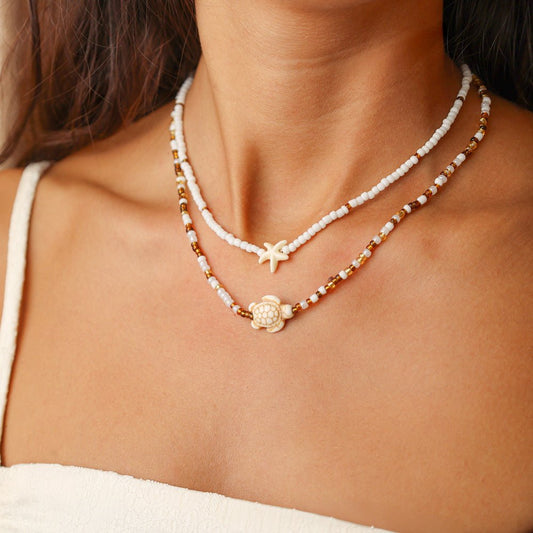 Fio Duplo com Missangas e Contas de Verão - Loja do Ouro