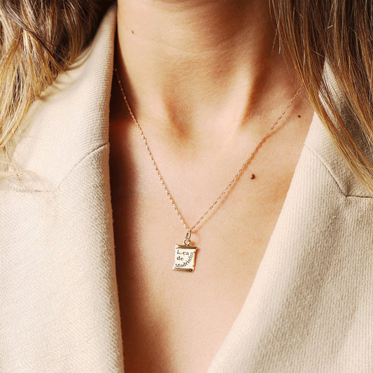 Fio em Ouro 19kl com Medalha Lembrança Madrinha (45cm) - Loja do Ouro