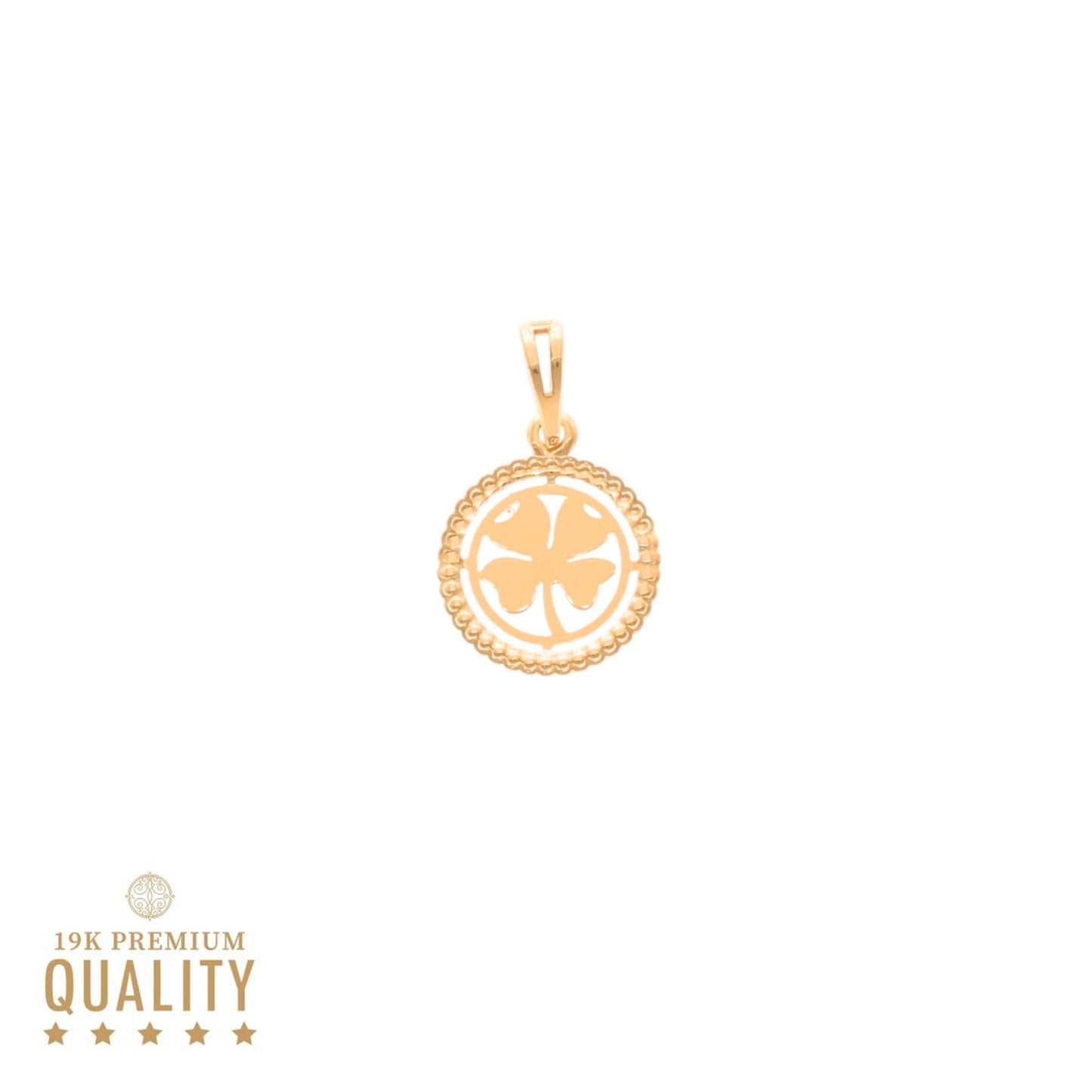 Fio em Ouro 19kl com Medalha Trevo (45cm) - Loja do Ouro