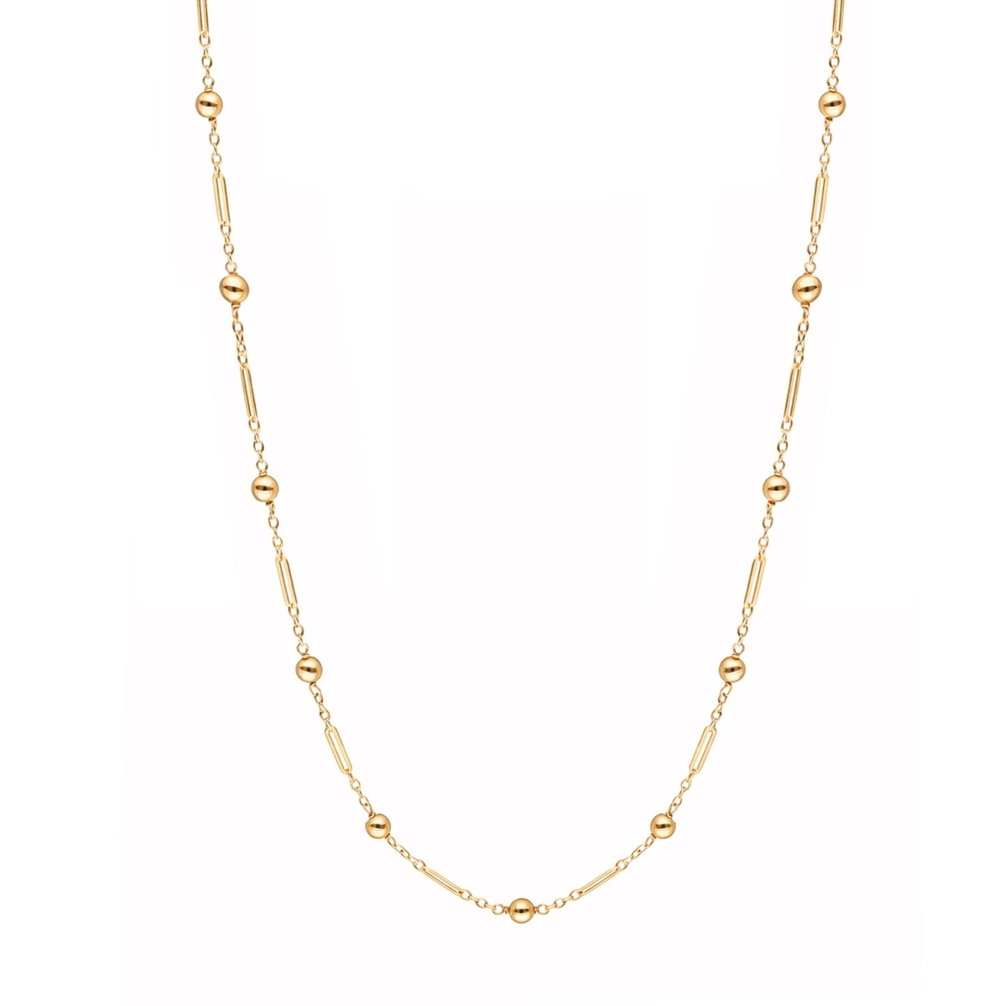 Fio em Ouro 19kl com Traves e Esferas (46.5cm) - Loja do Ouro